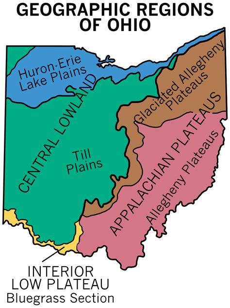 geographical areas of ohio.